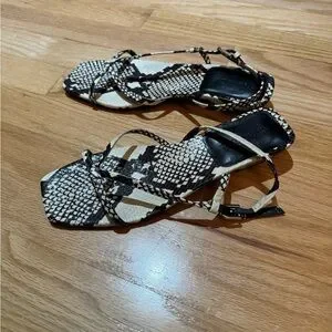 Massimo Dutti | Shoes | Massimo Dutti Black And Cream Snake